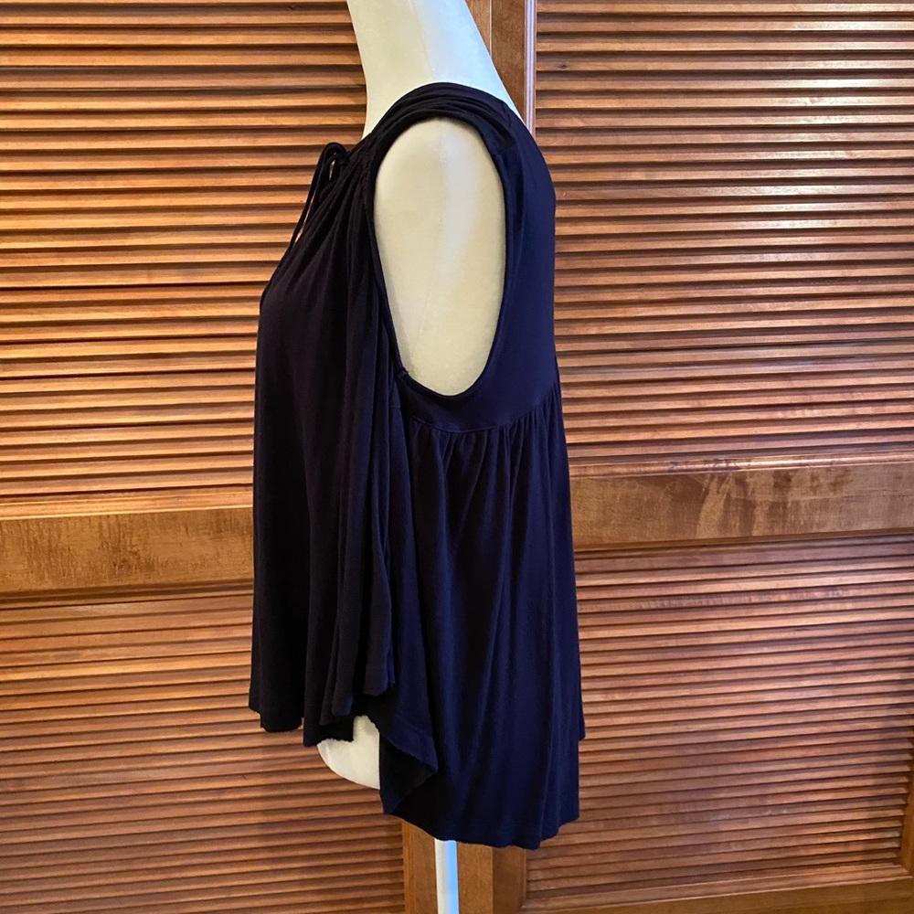 Free People soft and comfy flow black top. - Picture 3 of 6